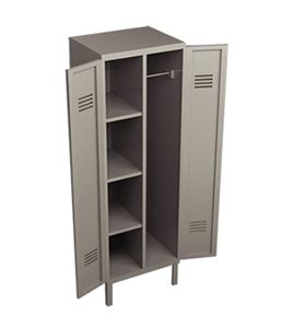 LOCKER - ROPERILLO 2 CUERPOS REPISA Y COLGADOR