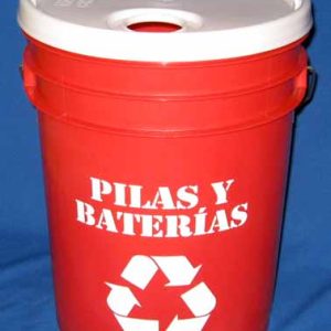 tarros20lt-pilas.jpg Balde 20 lt. Standard reciclaje Pilas y Baterías c/tapa blanca